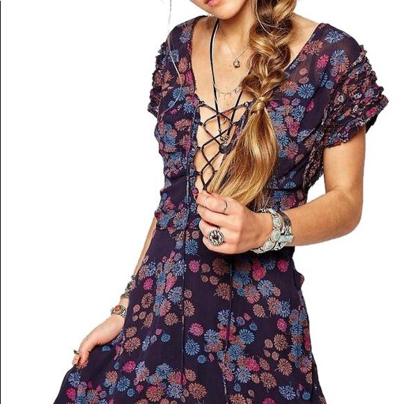 Free People Yours Truly printed mini dress - Picture 2 of 7